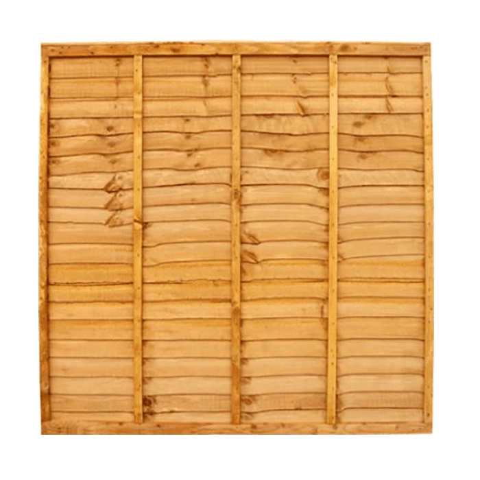 Waney-edge overlap fence panel